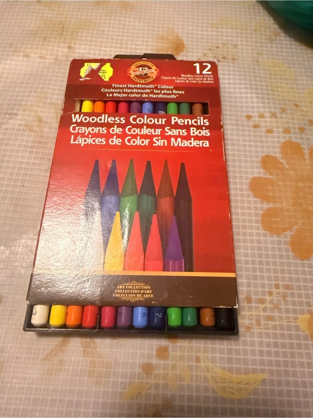 Koh-I-Noor Woodless Colour Pencils - 12 Colors (Red Pack)